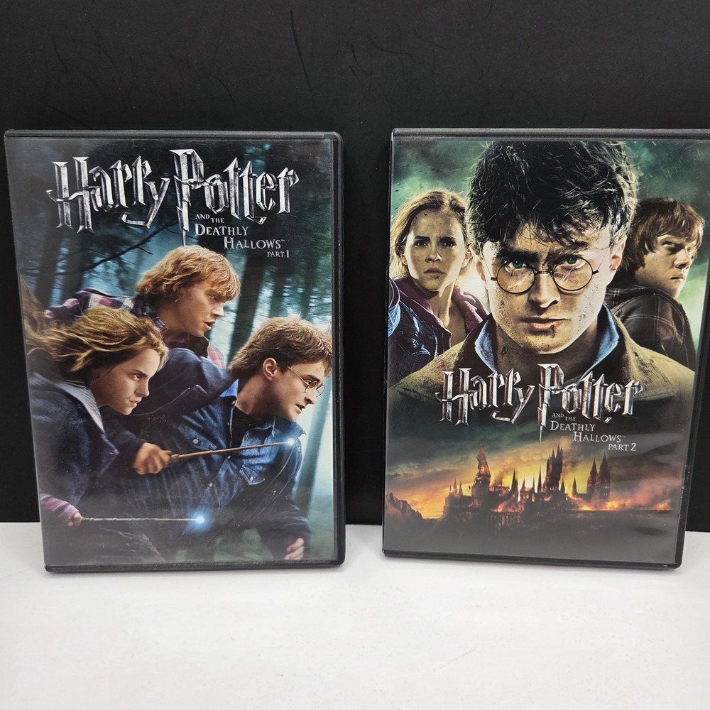 Warner Bros Harry Potter Deathly Hallows Part 1 & 2 DVD Set Widescreen Lot of 2